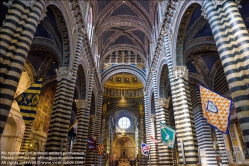 Viennaslide-06642814 Siena, Kathedrale, Innenraum Hauptschiff