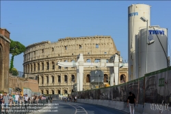 Viennaslide-06795303 Rom, Bau der U-Bahn-Linie C am Forum Romanum, Kolosseum // Rome, Construction of Metro Line C at Forum Romanum, Colosseum