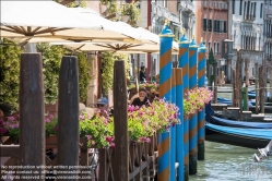 Viennaslide-06804106 Venedig, Restaurant an einem Kanal - Venice, Outdoor Restaurant at a Channel