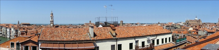 Viennaslide-06812118 Venedig, Panorama von Fondaco dei Tedeschi - Venice, Panorama