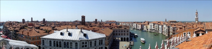 Viennaslide-06812121 Venedig, Panorama von Fondaco dei Tedeschi - Venice, Panorama