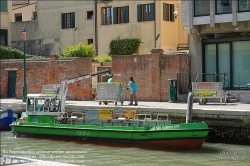 Viennaslide-06820137 Venedig, Müllabfuhr // Venice, Garbage Collection