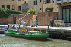 Viennaslide-06820139 Venedig, Müllabfuhr // Venice, Garbage Collection