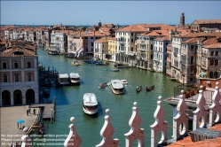 Viennaslide-06822103 Venedig, Panorama von Fondaco dei Tedeschi mit Canal Grande - Venice, Canal Grande Panorama