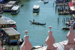 Viennaslide-06822106 Venedig, Panorama von Fondaco dei Tedeschi mit Canal Grande - Venice, Canal Grande Panorama