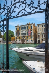 Viennaslide-06822109 Venedig, Blick vom Garten des Palazzo Contarini Polignac über den Canal Grande auf den Palazzo Cavalli-Franchetti - Venice, View from the Garden of Palazzo Contarini Polignac on Canal Grande and Palazzo Cavalli-Franchetti