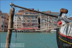 Viennaslide-06822125 Venedig, Canal Grande, historisches Boot // Venice, Canal Grande, Historic Boat