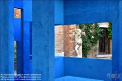 Viennaslide-06871831 Between Space And Time, Multiforms, Declinations Between Space And Time at Palazzo Rocca Contarini Corfù in Venice, Work for Alcantara, Blue Chair [2018] by Krijn De Koning