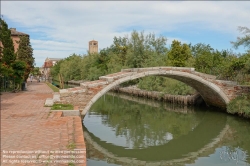 Viennaslide-06884102 Insel Torcello bei Venedig, Teufelsbrücke // Torcello Island near Venice, Devil's Bridge