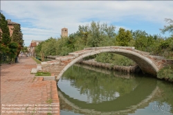 Viennaslide-06884102 Insel Torcello bei Venedig, Teufelsbrücke // Torcello Island near Venice, Devil's Bridge