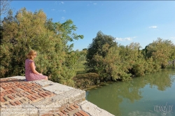 Viennaslide-06884154 Torcello ist eine Insel in der laguna morta, dem nördlichen Teil der Lagune von Venedig, in dem die Gezeiten nicht mehr bemerkbar sind. Torcello war von 638 bis 689 Sitz des Bischofs von Altinum und gewann schnell an Bedeutung als Zentrum von Politik und Handel. Zwar besteht heute nur noch eine Kirche, nämlich die Kathedrale, aber im Frühmittelalter entstanden darüber hinaus das Benediktinerkloster San Giovanni Evangelista, sowie die Kirche Sant’Andrea (Apostolo) di Torcello. Beide werden nur im Chronicon Altinate erwähnt.