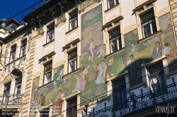 Viennaslide-07110141 Prag, historische Jugendstilfassade - Prague, Historic Art Nouveau Facade