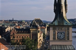 Viennaslide-07110165 Prag, Blick vom Altstädter Brückenturm, Staroměstská mostecká věž