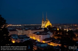 Viennaslide-07141135 Blick auf Petrov mit Kathedrale in Brünn von der Festung Špilberk