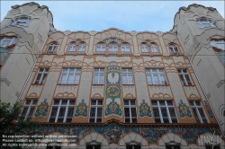 Viennaslide-07310186 Budapest, Jugendstil-Schulgebäude in der Dob utca // Budapest, Art Nouveau School Building at Dob utca