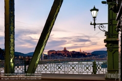 Viennaslide-07310919f Budapest, Donau, Freiheitsbrücke (Szabadság híd)