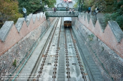 Viennaslide-07312036 Budapest, Burgberg, Standseilbahn - Budapest, Funicular Railway
