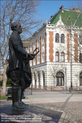 Viennaslide-07316915 Rathaus von Ujpest, Armin Hegedüs 1899, Denkmal Gróf Károlyi István // Ujpest Town Hall, Armin Hegedüs 1899, Statue Gróf Károlyi István