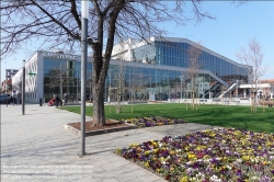 Viennaslide-07316919 Budapest, Újpest Szent István ter, moderne Markthalle // Budapest, Újpest Szent István Square, modern Market Hall