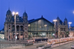 Viennaslide-07318202 Budapest, Nyugati pályaudvar, Westbahnhof, Western Train Station, Eiffel 1877