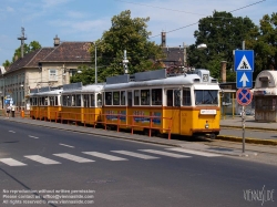 Viennaslide-07319911 Budapest, Straßenbahn, Budafok Varoshaz ter, Type UV - Budapest, Budafok Varoshaz ter, Tramway Type UV