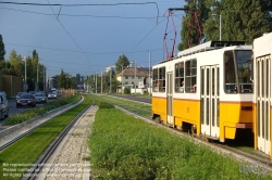 Viennaslide-07319942 Budapest, Hengermalom ut, Straßenbahn - Budapest, Hengermalom ut, Tramway