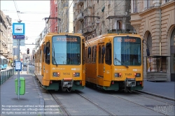 Viennaslide-07319963 Budapest, Straßenbahn am Blaha Lujza tér // Budapest, Tramway, Streetcar at Blaha Lujza tér