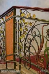 Viennaslide-07325162 Budapest, Körössy-Villa, 1900, Geländer von  József Hochmann // Budapest, Körössy-Villa, 1900, Ironwork by József Hochmann