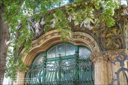 Viennaslide-07325506 Budapest, Villa Zala, Ödön Lechner 1901, Fries von Györgynek Zala // Budapest, Villa Zala, Ödön Lechner 1901, Sculpture by Györgynek Zala