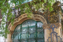 Viennaslide-07325507 Budapest, Villa Zala, Ödön Lechner 1901, Fries von Györgynek Zala // Budapest, Villa Zala, Ödön Lechner 1901, Sculpture by Györgynek Zala