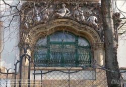 Viennaslide-07325526 Budapest, Villa Zala, Ödön Lechner 1901, Fries von Györgynek Zala // Budapest, Villa Zala, Ödön Lechner 1901, Sculpture by Györgynek Zala