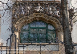 Viennaslide-07325527 Budapest, Villa Zala, Ödön Lechner 1901, Fries von Györgynek Zala // Budapest, Villa Zala, Ödön Lechner 1901, Sculpture by Györgynek Zala