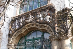 Viennaslide-07325529 Budapest, Villa Zala, Ödön Lechner 1901, Fries von Györgynek Zala // Budapest, Villa Zala, Ödön Lechner 1901, Sculpture by Györgynek Zala