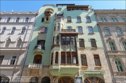 Viennaslide-07327209 Budapest, Wohnhaus Béla Bedö, Honved utca 3, Emil Vidor 1903 // Budapest, Apartment House Béla Bedö, Honved utca 3, Emil Vidor 1903 