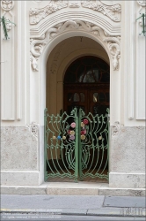 Viennaslide-07327720 Budapest, Hajós utca 32, Gáspár Szedős Geschäfts- und Wohnhaus, Architekten Béla Málnai und Miklós Román, 1903 // Budapest, Hajós utca 32, Gáspár Szedős Office- and Apartment House by Architekts Béla Málnai and Miklós Román, 1903