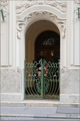 Viennaslide-07327720 Budapest, Hajós utca 32, Gáspár Szedős Geschäfts- und Wohnhaus, Architekten Béla Málnai und Miklós Román, 1903 // Budapest, Hajós utca 32, Gáspár Szedős Office- and Apartment House by Architekts Béla Málnai and Miklós Román, 1903