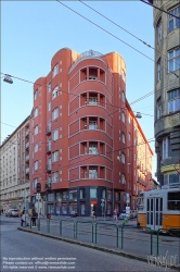 Viennaslide-07328104 Budapest, Wohnhaus Nepszinhazutca 19, Bela Lajta 1911 // Budapest, Apartment House Nepszinhazutca 19, Bela Lajta 1911