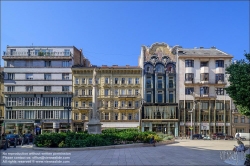 Viennaslide-07328602 Budapest, Häuser am Szervita tér 2-5 // Budapest, Houses at Szervita tér 2-5