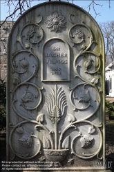 Viennaslide-07329416 Budapest, Jüdischer Friedhof (Szertartási épület) Salgótarján utca, Grabmal von Bacher Vilmos, Gestaltung von Béla Lajta // Budapest, Jewisch Cemetry (Szertartási épület) Salgótarján utca, Grave of Bacher Vilmos, Design by Béla Lajta