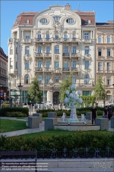 Viennaslide-07330163 Budapest, Stadtgestaltung, Jozsef Nador ter, Herend-Brunnen // Budapest, Public Space Design, Jozsef Nador ter, Herend Fountain