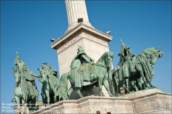 Viennaslide-07337020 Budapest, Heldenplatz, Hősök tere, Millenniumsdenkmal // Budapest, Hősök tere, Millennium Memorial