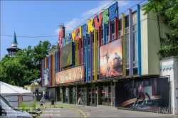 Viennaslide-07337094 Budapest, Stadtwäldchen Varosliget, Hauptstädtischer Großzirkus (Fővárosi Nagycirkusz) // Budapest, Varosliget, Circus Building (Fővárosi Nagycirkusz)