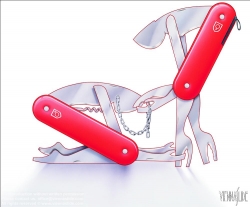 Viennaslide-61420171 Erotische Schweizermesser (Illustration von Julian Murphy) - Erotic Swiss Army Knives