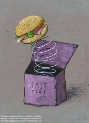 Viennaslide-73400362 Hamburger, Illustration von Gerhard Gepp - Fast Food