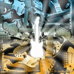 Viennaslide-74110124 E-Gitarre, Illustration von Gregor Hartmann - Electric Guitar