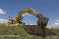 Viennaslide-78010134 Bagger auf der Baustelle der Nordautobahn A5 bei Wolkersdorf - Excavator