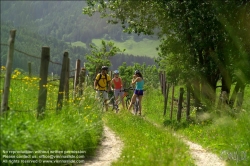 Viennaslide-97320322 Junge Leute beim Radfahren durch Österreichische Landschaft bei Schladming - Austrian Countyside near Schladming, Friends Cycling